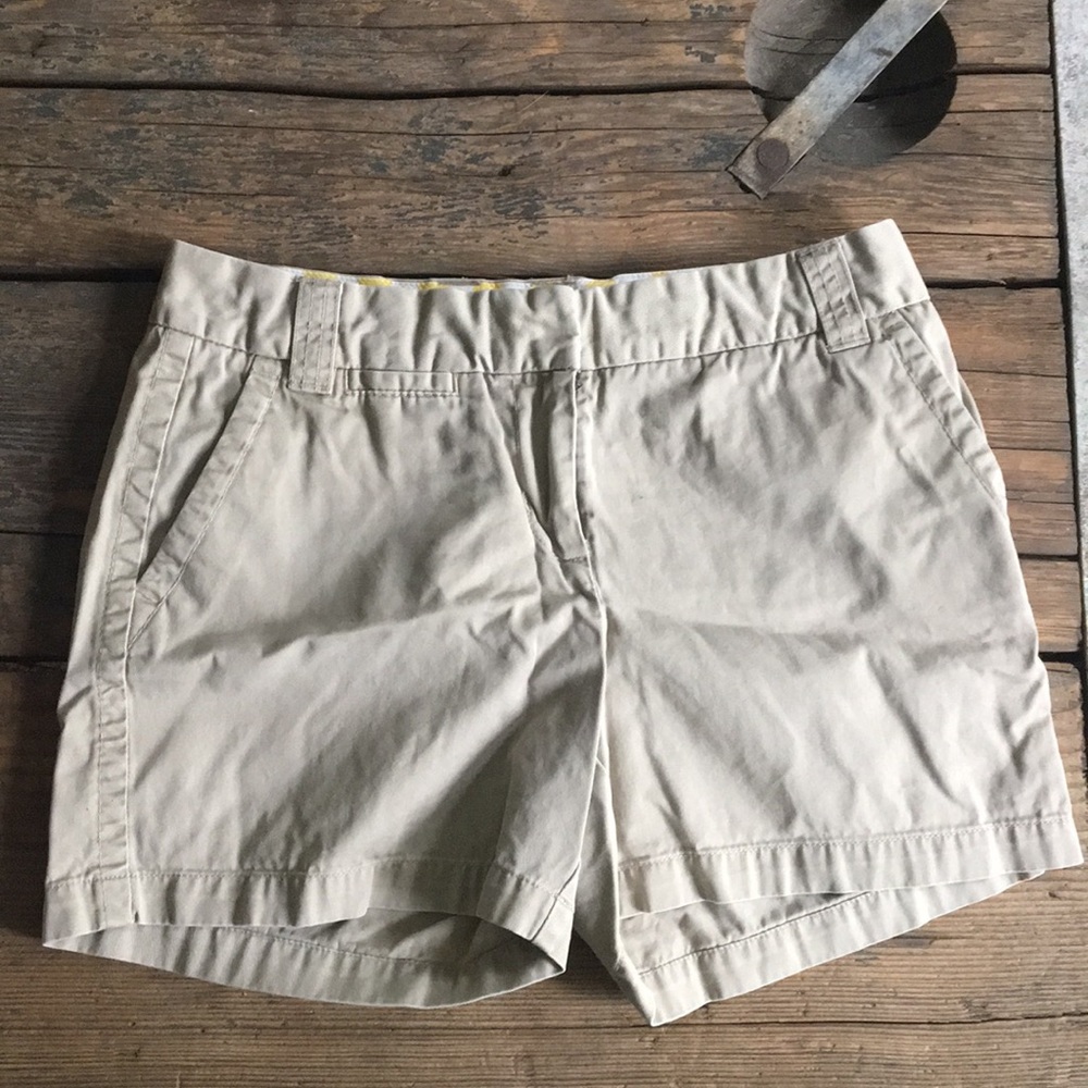 J. Crew Chino City Fit Cotton Tan Shorts Size 6